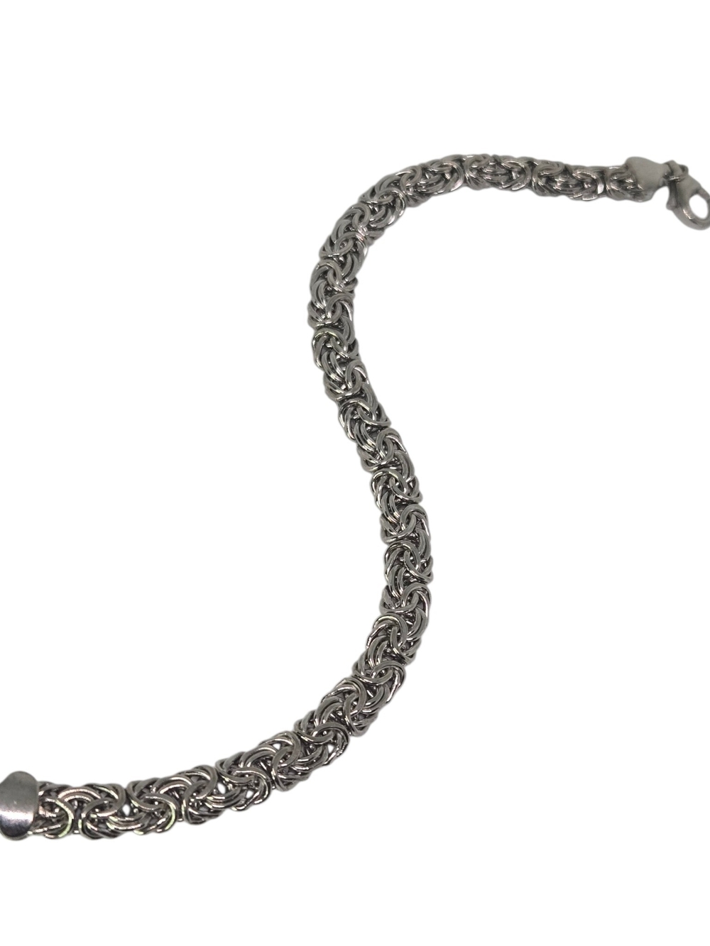 Sterling Silver Byzantine Chain Bracelet - Beautiful 12gm